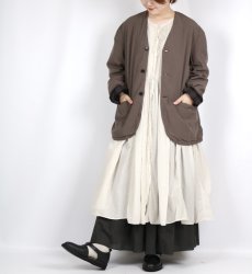 画像20:  Vas-y Lentement 40s ORGANIC POPLIN (OVERDYE) SIDE VENTS V-NECK JACKET 2色2サイズ (20)
