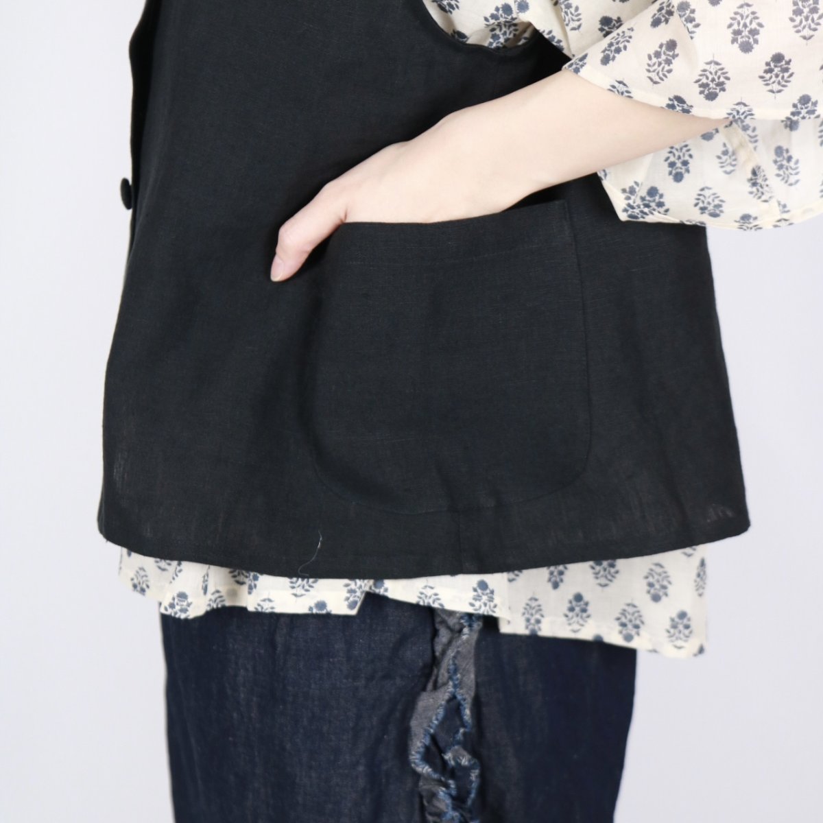 画像22: 20%OFF SALE! nachukara リネンヘンプワッシャー2wayベスト 3色 (22)