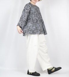 画像23: NARU  60ローンリップルチェック＆ストライプ ファッスンシャツ 2柄×2色 (23)
