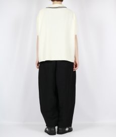 画像6: NARU  スノーコットン ラインポロ衿ニット (6)