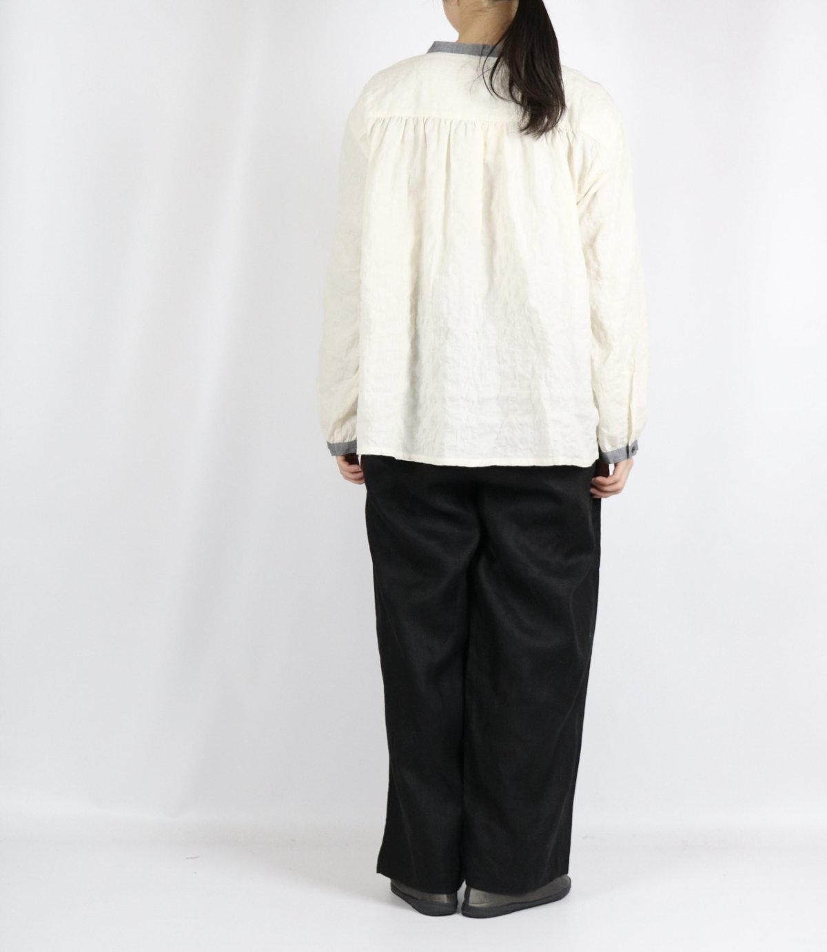 画像5: nachukara ヘリンボーンシャーリング クレリックシャツ 3色 (5)