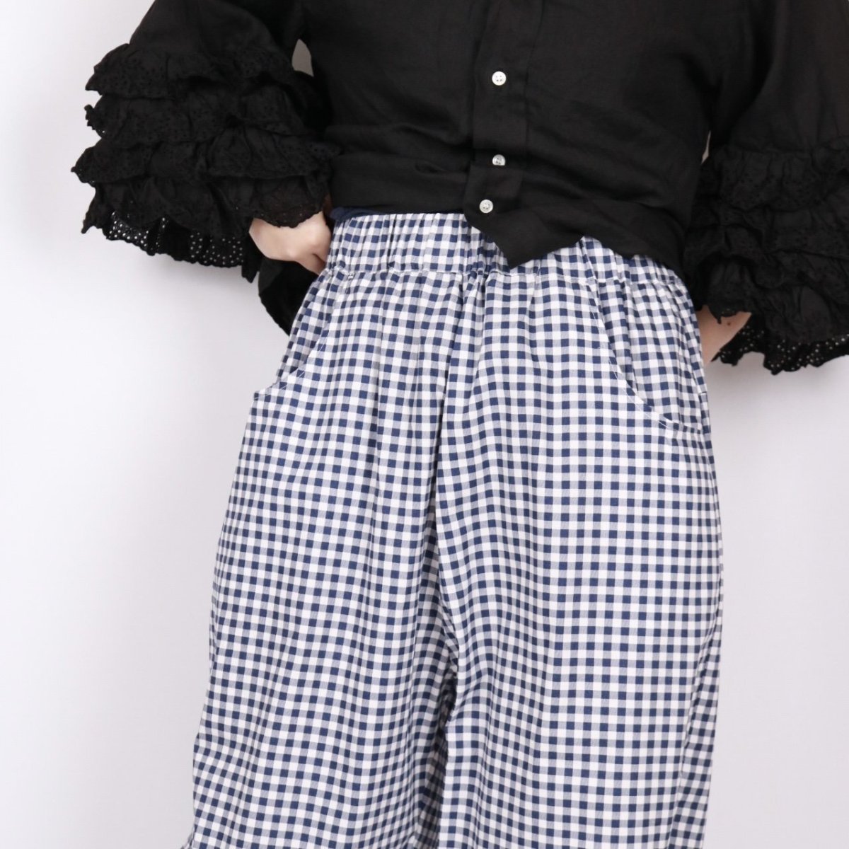 画像17: NARUブロード　ストライプ　チェック柄 ノッポパンツ　3柄 (17)