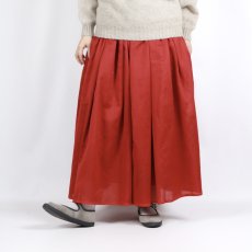 画像13: maison de soil PLAIN COTTON SILK RAJASTHAN TUCK GATHERED SKIRT WITH LINING 2SIZE (13)
