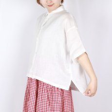 画像28: nachukara リネンポプリンシャツカラーブラウス 3色 (28)