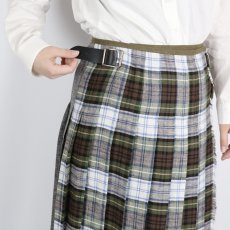 画像7: O'NEIL OF DUBLIN　IRISH LINEN PATCHWORK LOW WAIST PLEATS WRAP SKIRT LENGTH 80cm (WITH PIN)　2色 (7)