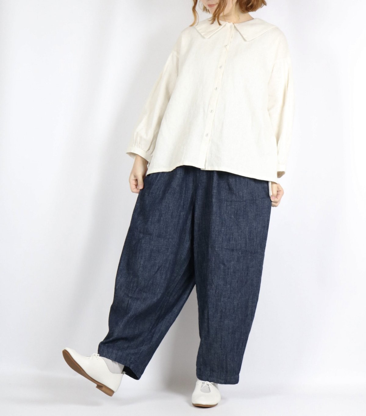 画像9: nachukara 綿麻デニム・ツイル コクーンパンツ 3色 (9)