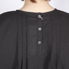 画像20: SOIL 　 80s VOILE PLAIN WITH CUT WORK LACE　CREW -NECK FRENCH /SL SHIRT WITH PINTUCK 3色 (20)