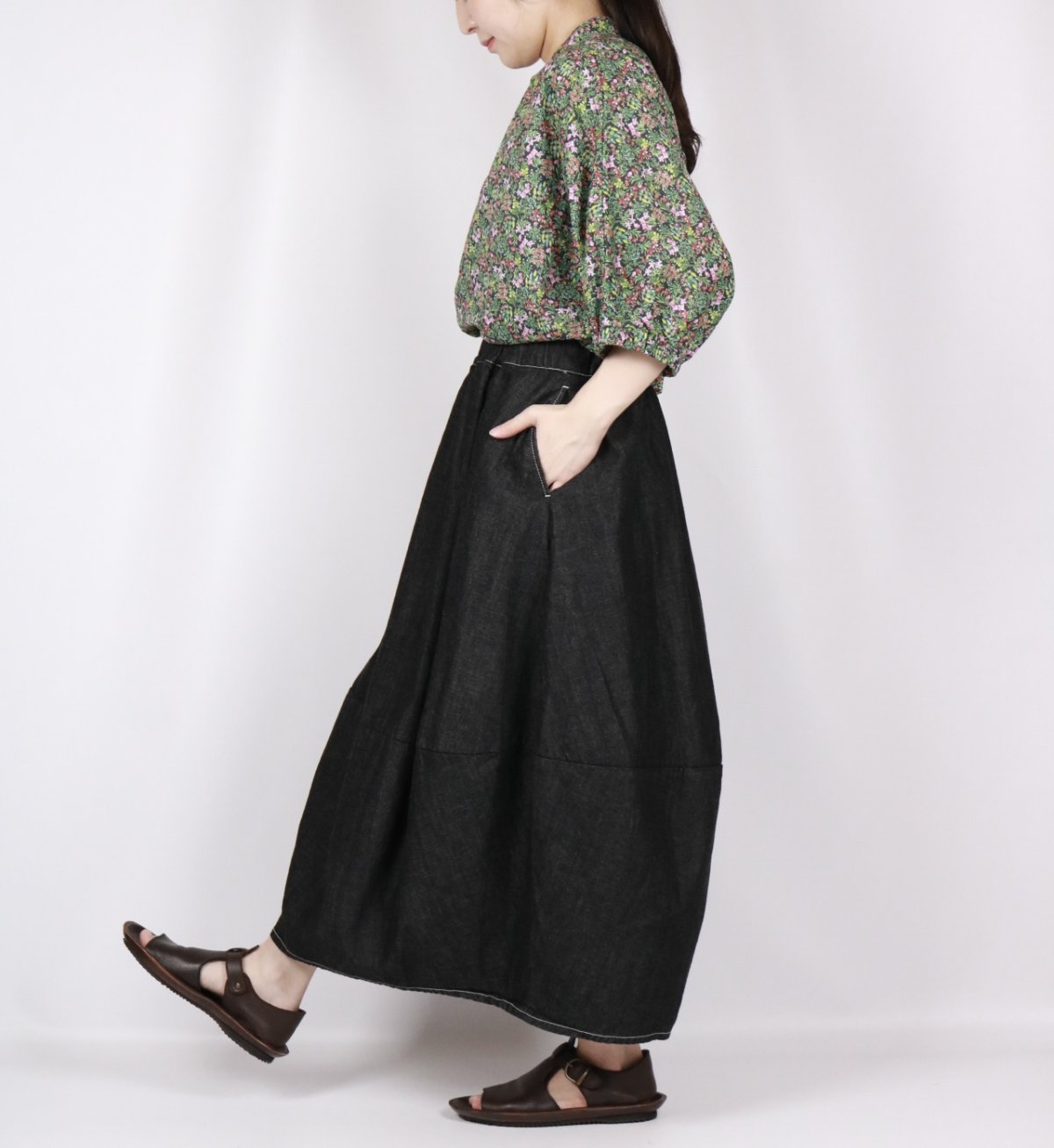 画像16: NARU 8オンスムラデニムエッグスカート 4色 (16)