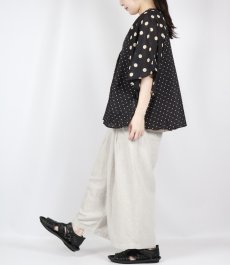 画像6: SOIL  VOILE DOT PRINT(PATCHWORK) V-NECK FRARED SLEEVE PULLOVER  2色 (6)
