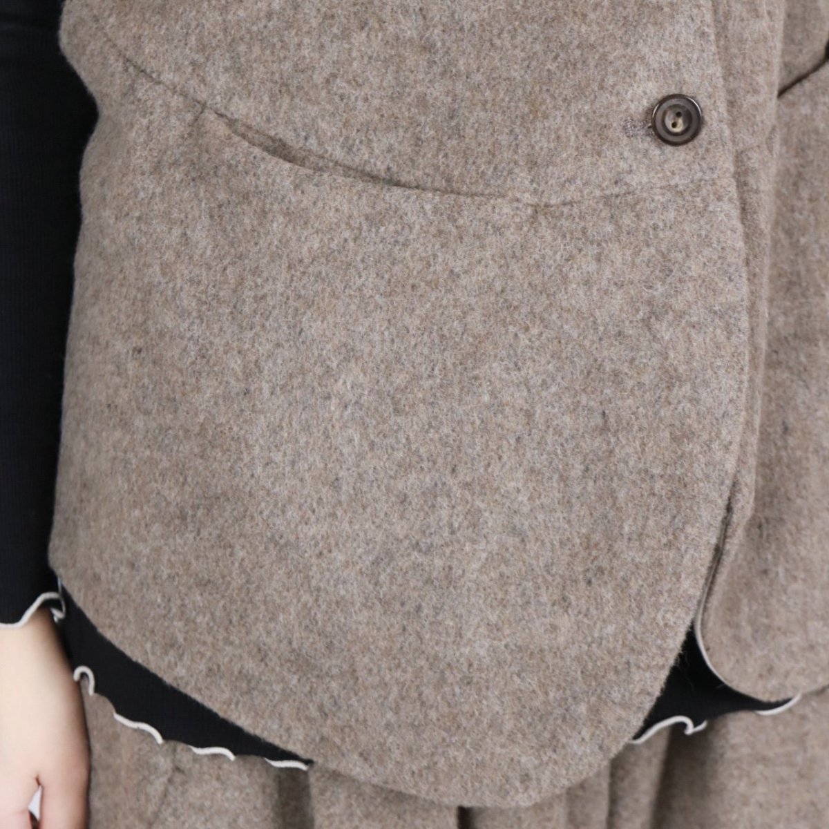 画像39: tumugu: エコウールモッサベスト 3色 (39)