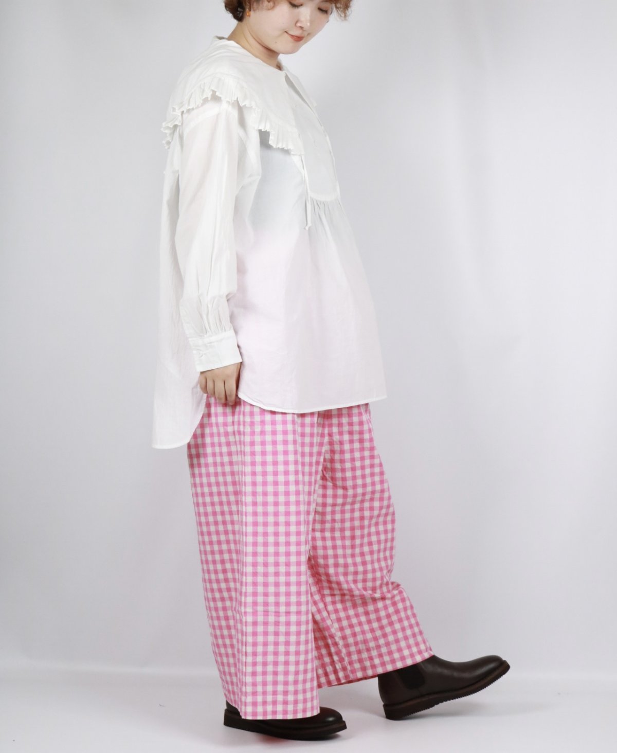 画像6: Gauze# ギンガム SIN ルーミーパンツ 2色 (6)