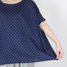 画像6: SOIL   80s COTTON VOILE DOT PRINT GATHERED SMOCK (6)