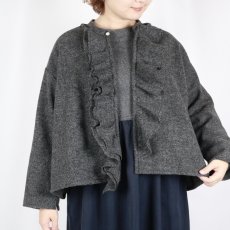 画像10: LABOLATORY  TWEED QUIET FRILL BLOUSE  2色 (10)