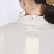 画像14: SOIL SUPER FINE VOILE WITH SELVEGE FRILL COLLAR FRENCH/SL SHIRT (14)