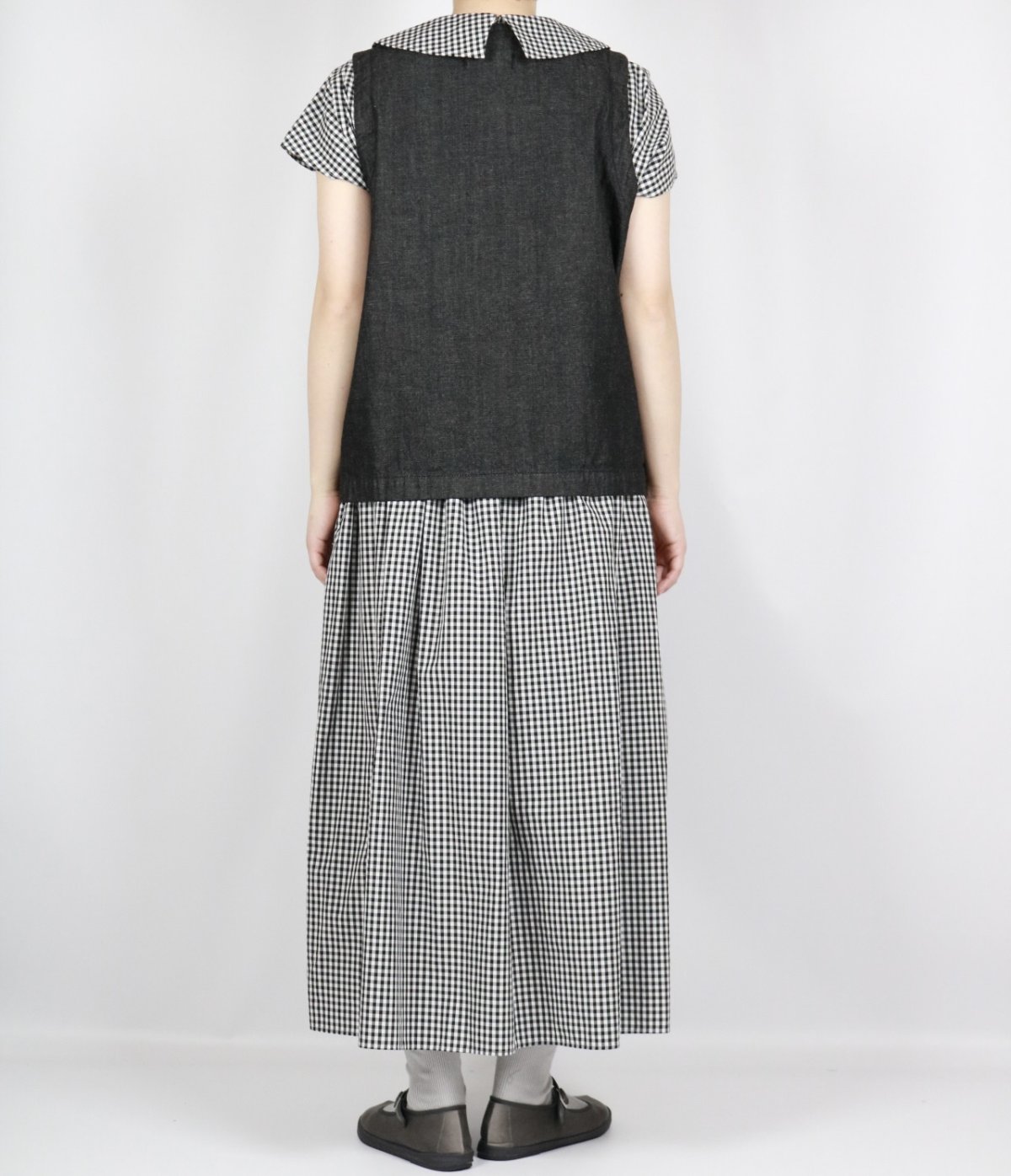 画像31: NARU 8ozムラデニムフロントボタンベスト　4色 (31)