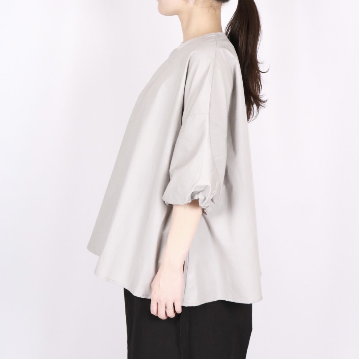 画像3:  NARU エッセンシャルブロード バルーンスリーブシャツ　3色 (3)