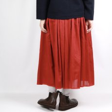 画像4: maison de soil PLAIN COTTON SILK RAJASTHAN TUCK GATHERED SKIRT WITH LINING 2SIZE (4)