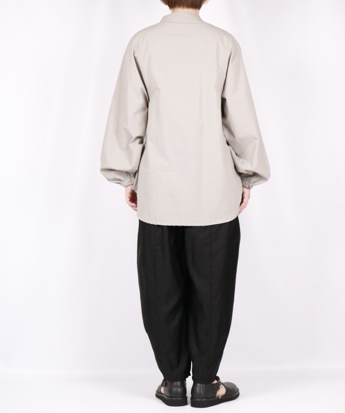 画像13: NARU 近江晒50sブロード 袖ボリュームシャツ 3色 (13)