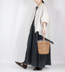 画像24: maison de soil　RAFFIA ONE HANDLE BARREL BAG　10色 (24)
