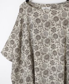 画像13: SOIL  80s VOILE TWO TONE FLOWER PRINT GATHERED SMOCK (13)