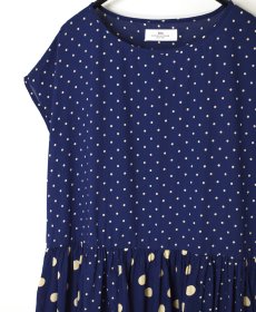 画像16: SOIL  80s COTTON VOILE DOT PRINT(PATCHWORK) BOAT NECK DRESS  (16)