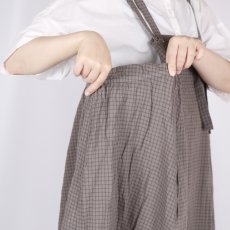 画像8: tumugu:　シャーリングチェック バルーンキャミワンピース　2色  (8)