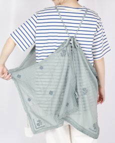 画像9: tumugu; 　カディコットンクロスステッチ刺繍キャミソール　2色 (9)