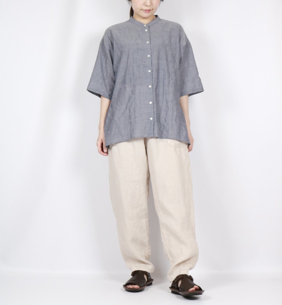 画像39: nachukara　コットンシャーリング バッグギャザーシャツ　3色 (39)
