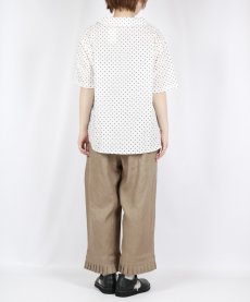 画像9: NARU 80ローンリップルシンプルドット ワイドカラーシャツ 2色 (9)