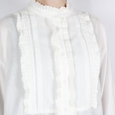 画像8: tumugu: ふわふわコットンタックフリルブラウス 2色 (8)