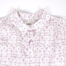画像28: sosotto LIBERTYタナローン袖折り返し半袖ブラウス (Employee‘s Picnic)2色 (28)