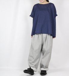 画像9: SOIL   80s COTTON VOILE DOT PRINT GATHERED SMOCK (9)