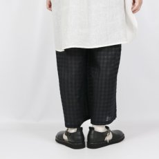 画像6: maison de soil  HANDWOVEN COTTON SILK CHECK EASY PANTS  2色 (6)