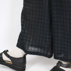 画像8: maison de soil  HANDWOVEN COTTON SILK CHECK EASY PANTS  2色 (8)