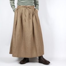 画像1: tukuroi リネンコットンツイル タックスカート　2色 (1)