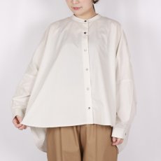 画像1: DIARIES   バック‪ギャザー ワイドシャツ  LIGHT BEIGE (1)