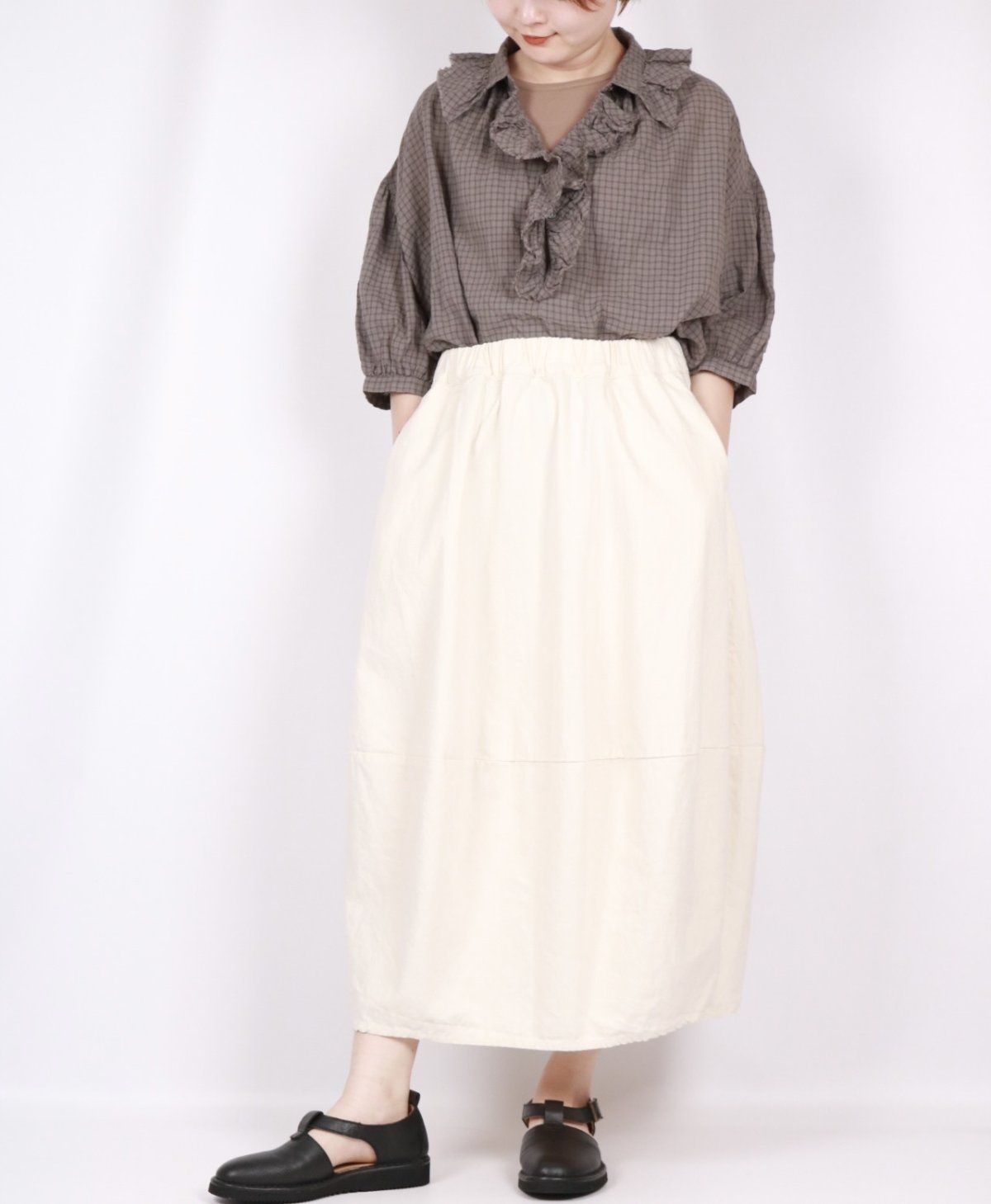 画像35: NARU 8オンスムラデニムエッグスカート 4色 (35)