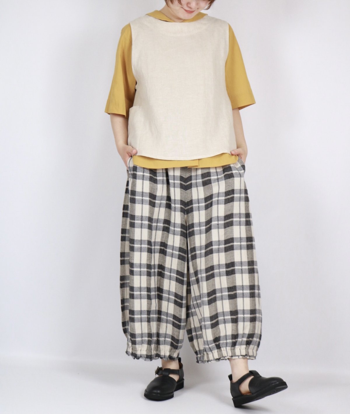 画像33: 20%OFF SALE! nachukara リネンヘンプワッシャー2wayベスト 3色 (33)