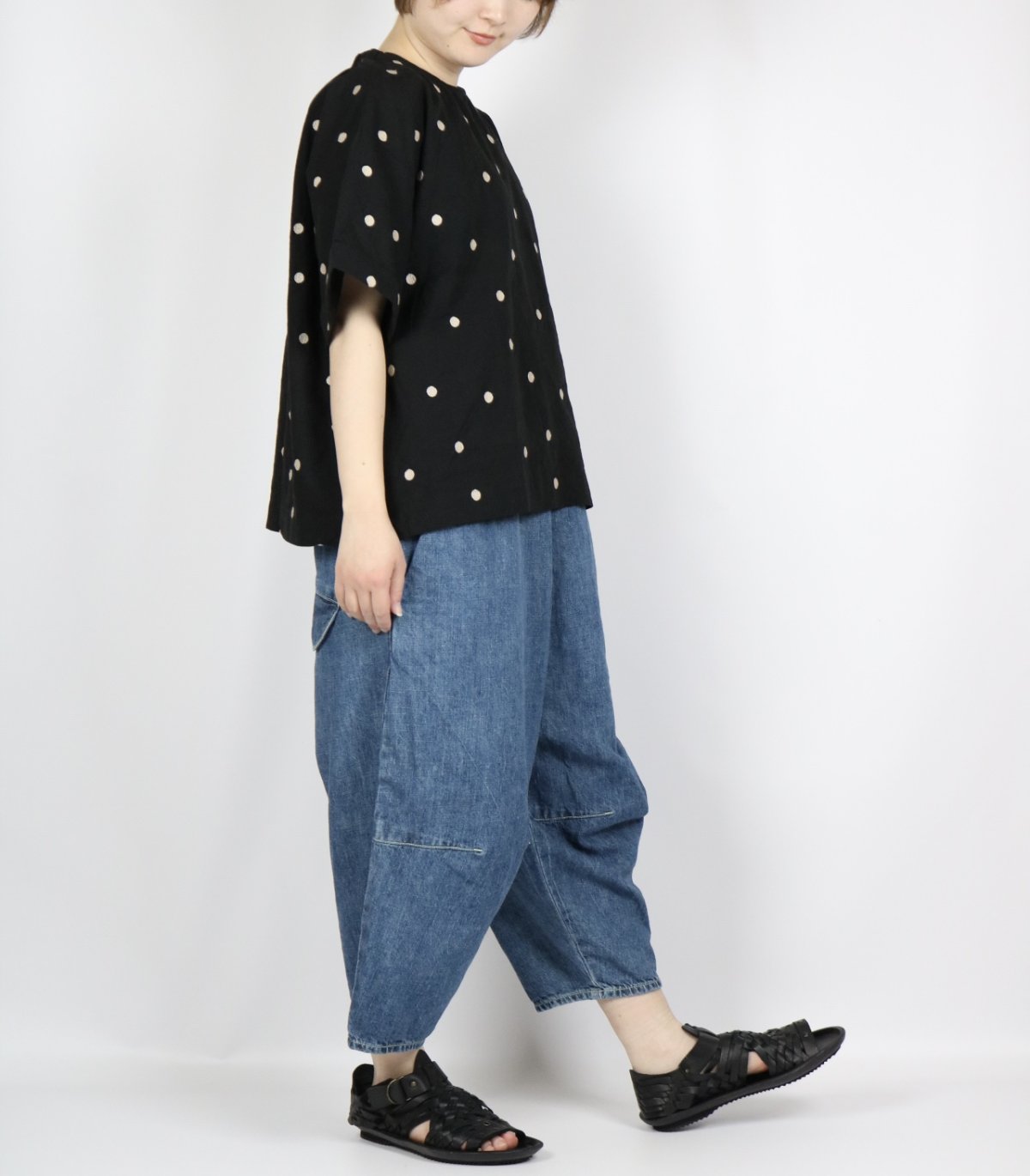 画像6: tumugu:コットンリネンデニムティンカーパンツ 3色 (6)