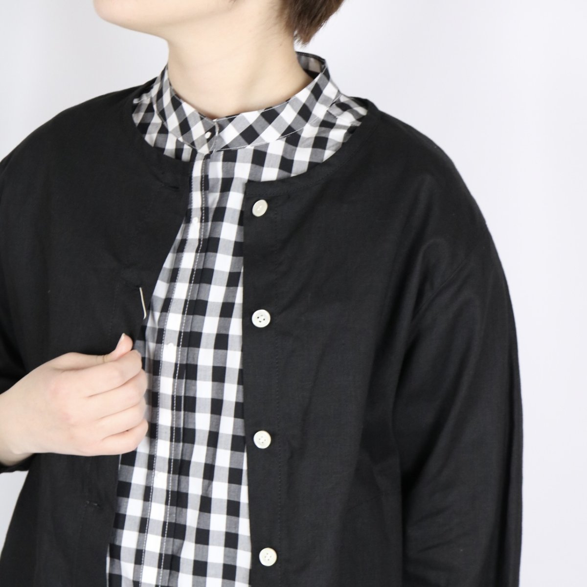 画像7: Vent d'ouest 綿麻７分袖ブラウス　3色 (7)