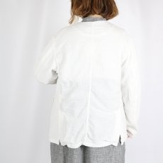 画像21: Vas-y Lentement　SEERSUCKER PLAIN OVERDYE SIDE VENTS NO COLLAR JACKET　2色 (21)