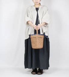 画像23: maison de soil　RAFFIA ONE HANDLE BARREL BAG　10色 (23)