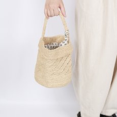 画像34: maison de soil　RAFFIA ONE HANDLE BARREL BAG　10色 (34)