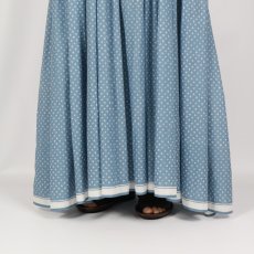 画像14: maison de soil  80s VOILE TRIANGLE BLOCK PRINT BANDED COLLAR FRENCH/SL DRESS WITH PINTUCK 2色2サイズ (14)