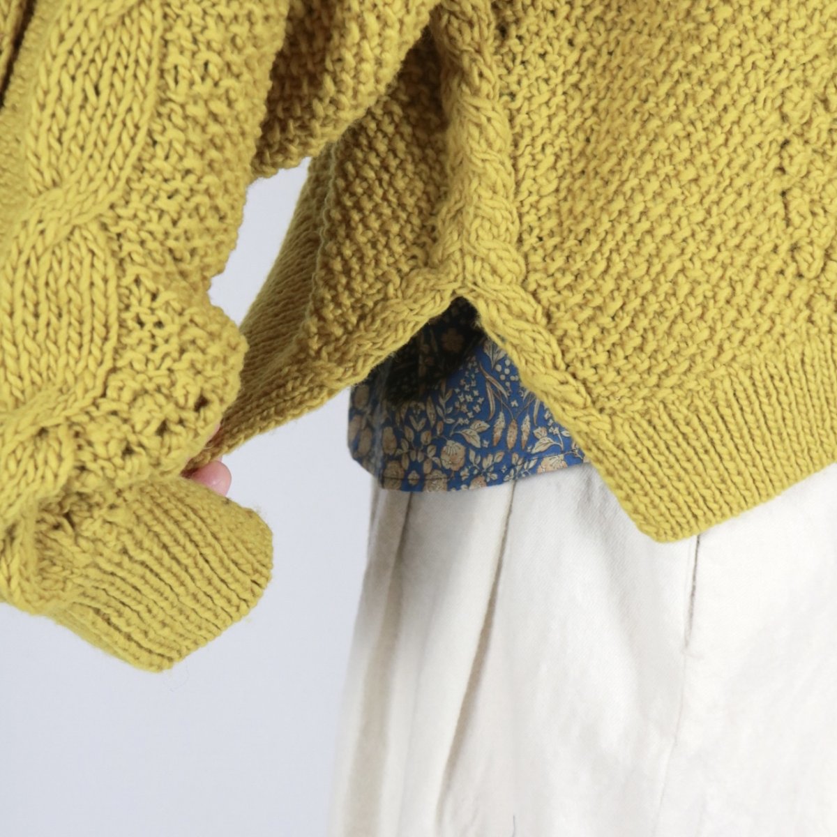 画像9: tumugu:　ロービングウール ケーブルニット カーディガン　3色 (9)