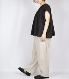 画像13: SOIL 　 80s VOILE PLAIN WITH CUT WORK LACE　CREW -NECK FRENCH /SL SHIRT WITH PINTUCK 3色 (13)