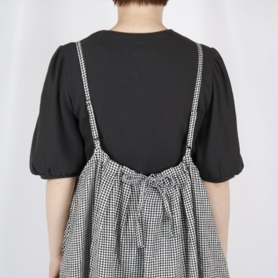画像2: blue willow コットンリネンタックリボンキャミワンピース