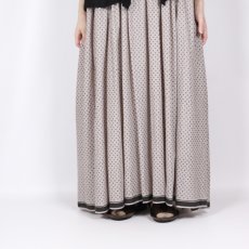 画像34: maison de soil  80s VOILE TRIANGLE BLOCK PRINT BANDED COLLAR FRENCH/SL DRESS WITH PINTUCK 2色2サイズ (34)
