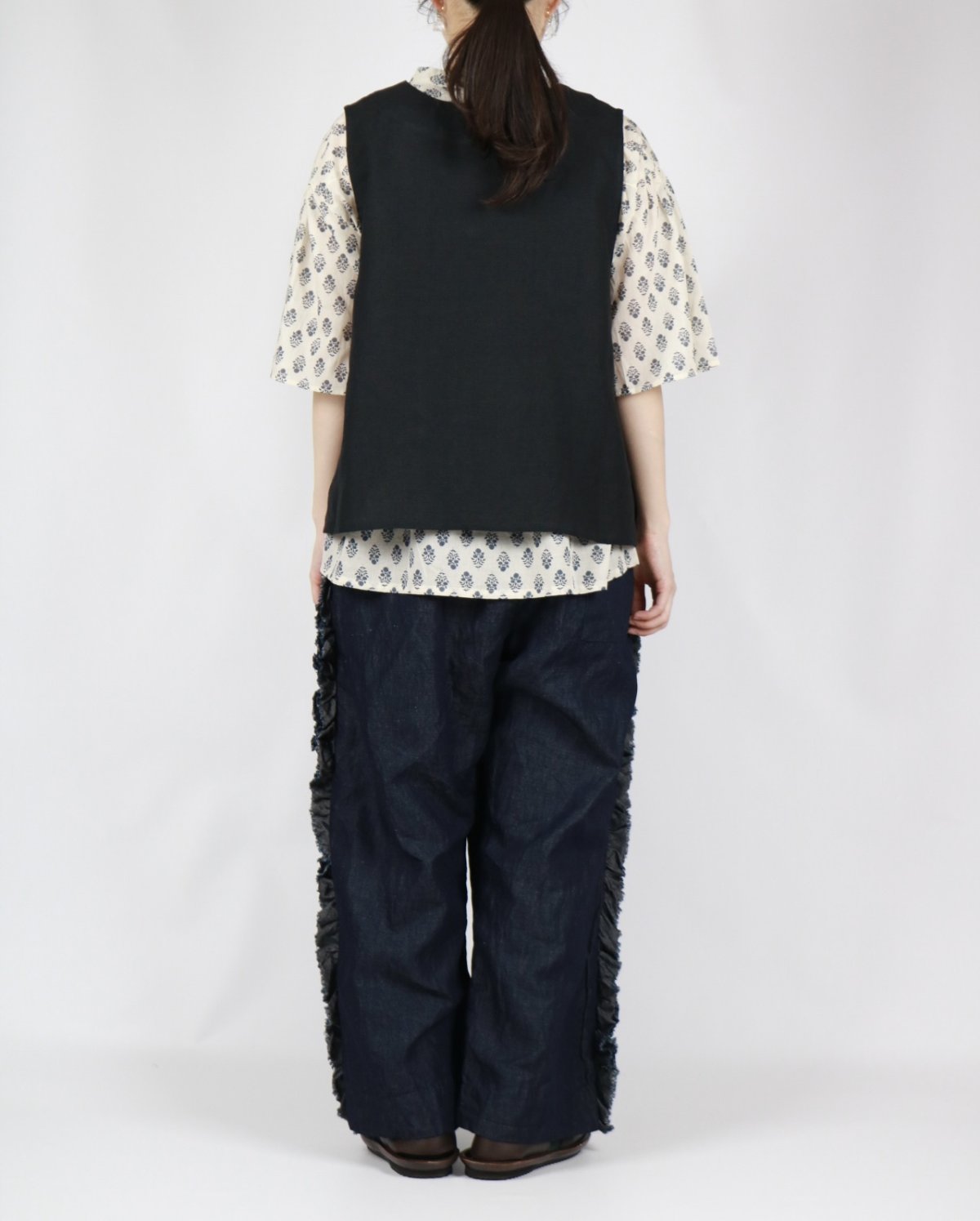 画像20: 20%OFF SALE! nachukara リネンヘンプワッシャー2wayベスト 3色 (20)