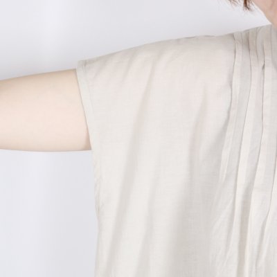 画像1: SOIL 　 80s VOILE PLAIN WITH CUT WORK LACE　CREW -NECK FRENCH /SL SHIRT WITH PINTUCK 3色